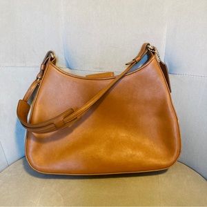 Coach brown leather shoulder bag